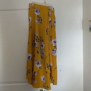 Le Lis midi Floral wrap skirt